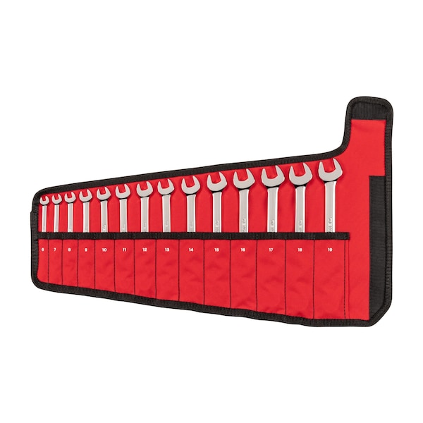 Combination Wrench Set with Pouch, 14-Piece (6 - 19 mm)